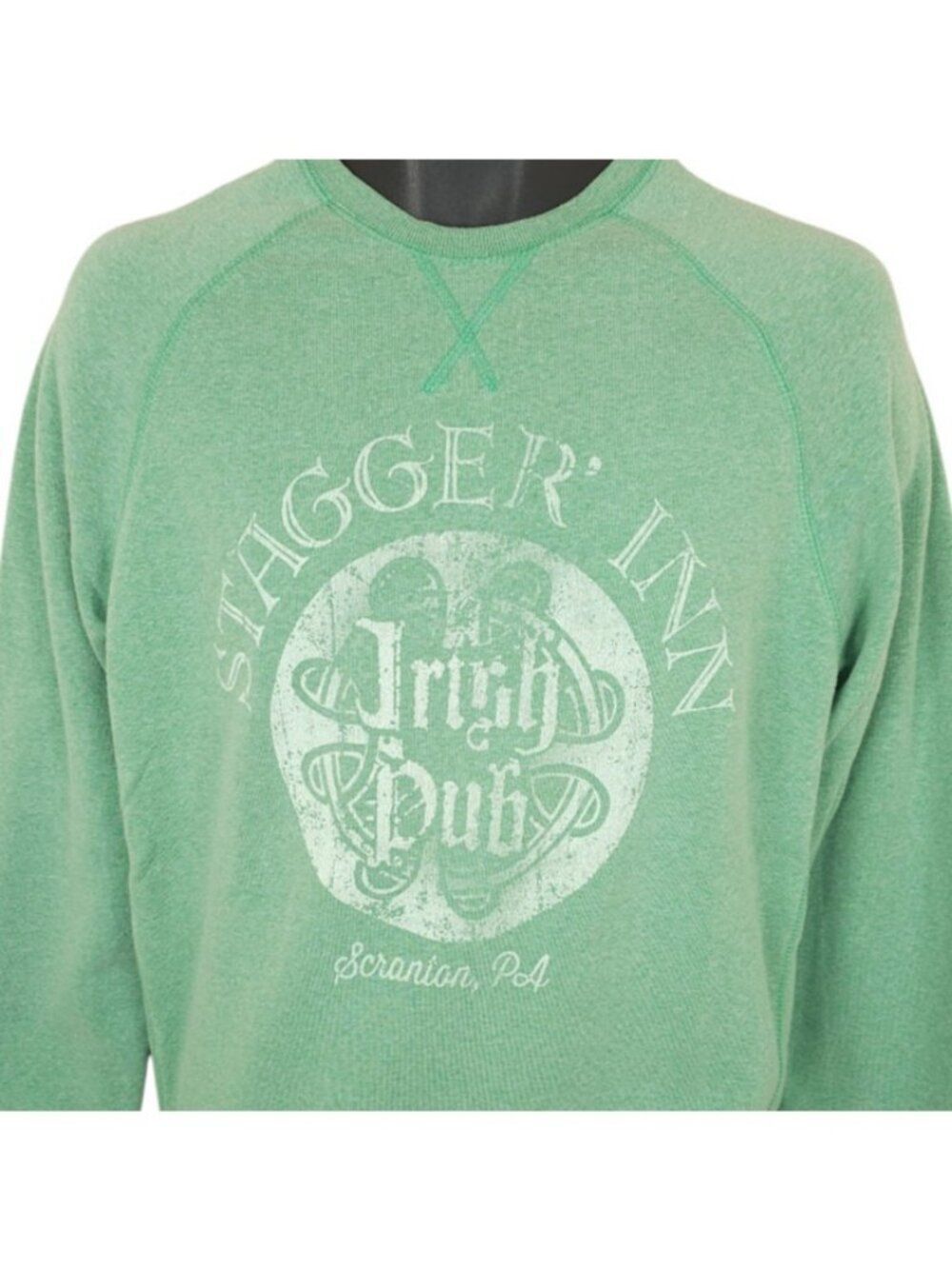 Stagger Inn Irish Pub Sweatshirt Mens Size Small Green Scranton Pennsylvania